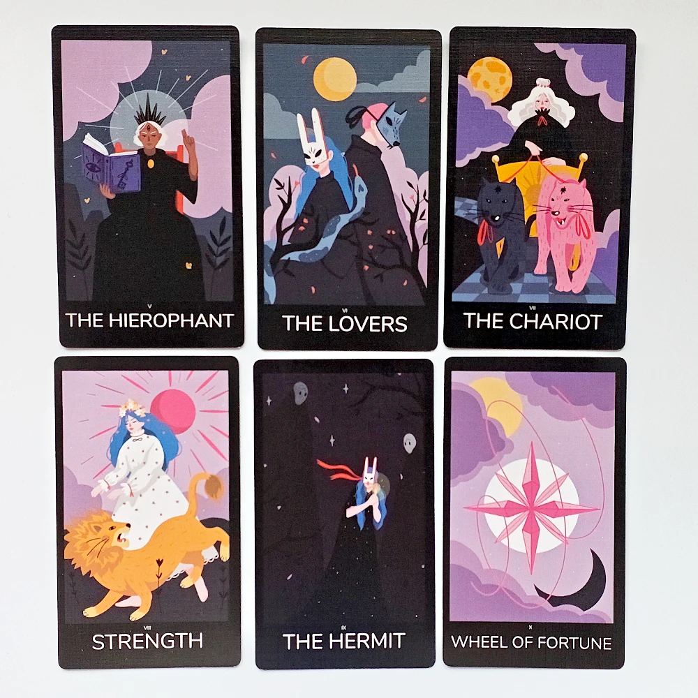 

12*7cm Sabotage Tarot - Feminine Mystique Deck in Rigid Box, 78 Pcs Cards Printed on 350GSM Double-embossed Cardstock