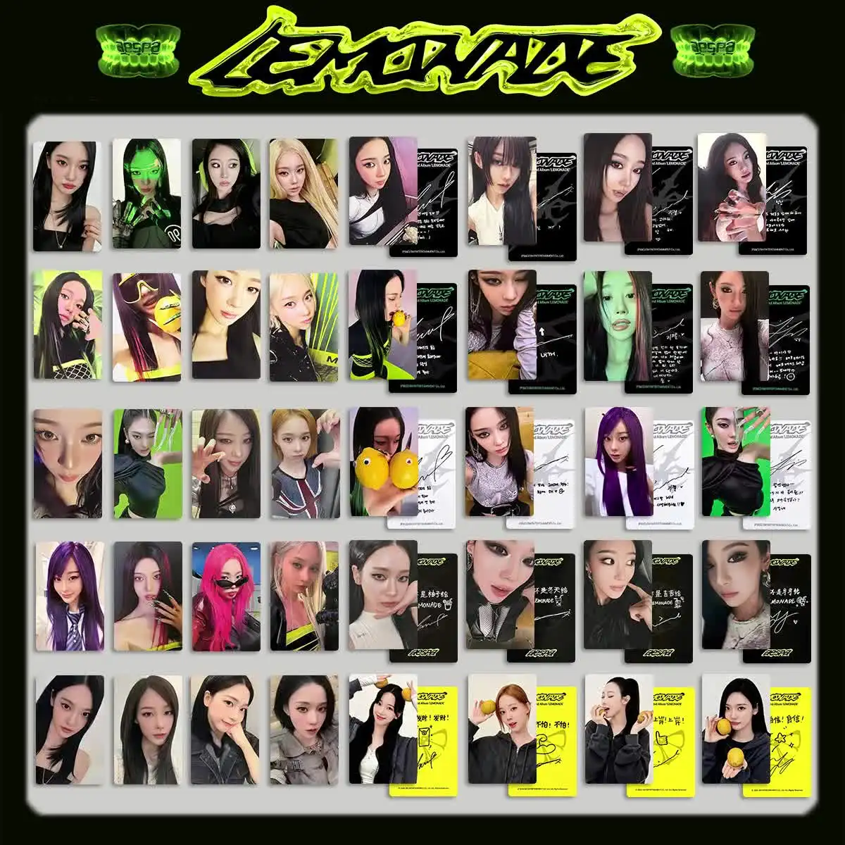 2026 new 4 popular girl group aespa LEMONADE new album flash photo
