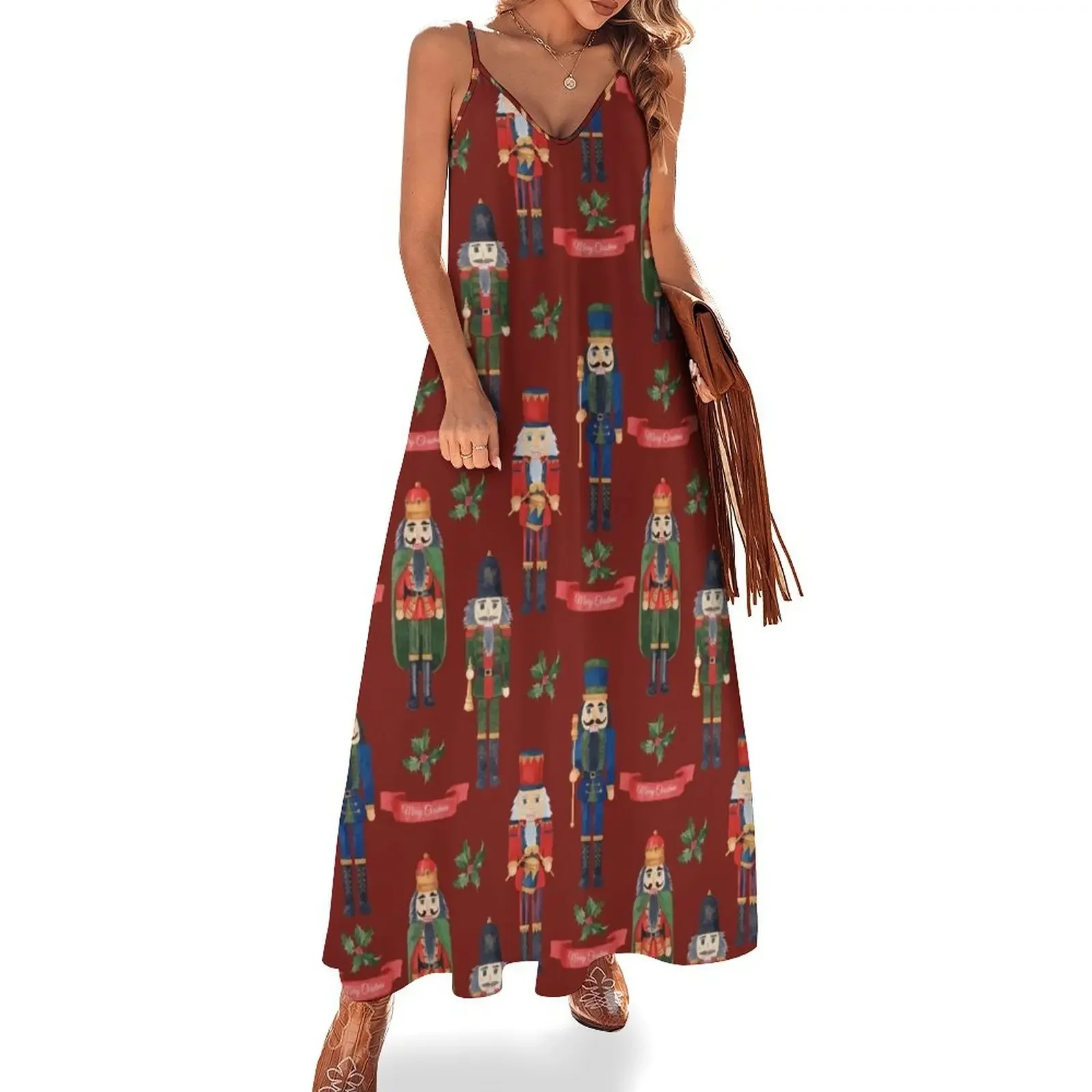 

Vintage Christmas Nutcrackers Sleeveless Dress african dresses for woman evening dresses women dresses for womens 2025