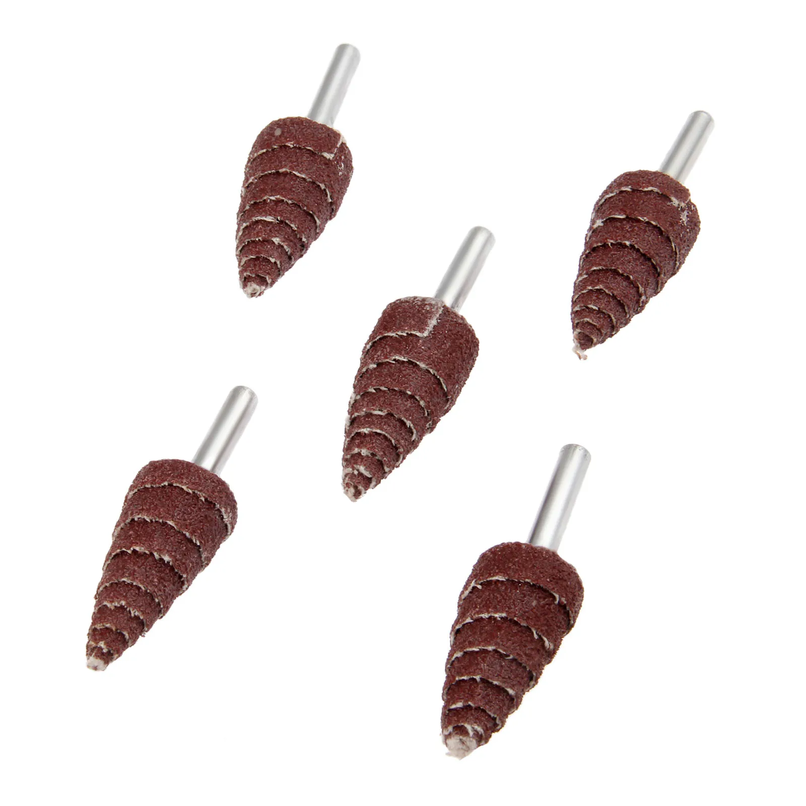 DRELD 5 Giấy Nhám Bánh Hình Nón Chà Nhám Nắp Bánh Xe Đánh Bóng ĐỆM PHỒNG Đầu Mài Dụng Cụ Dremel Rotary 240 Nhám 6mm Chuôi Lục