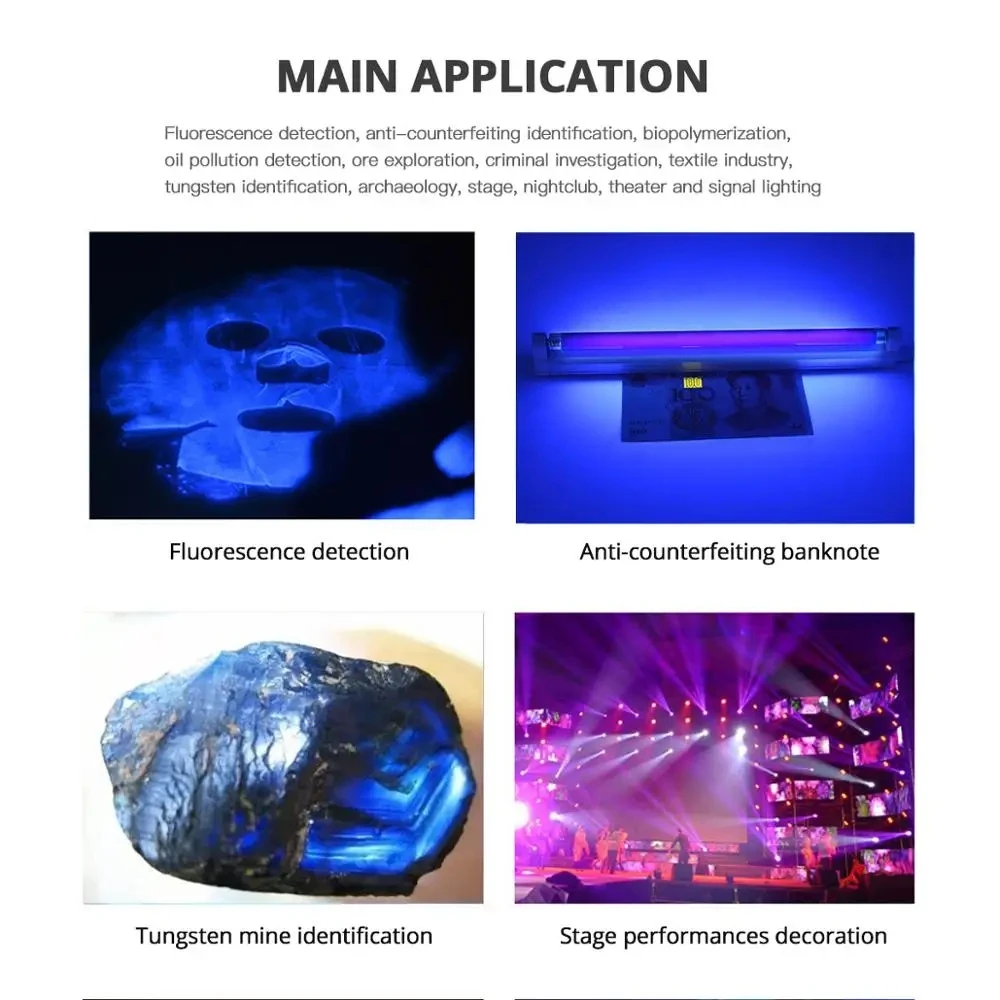 6W 25W T5 UV lamp UV395 nail curing lamp LED shadowless curing lamp UV lamp strip BLB lamp 110V 220V fluorescent lamp CFL