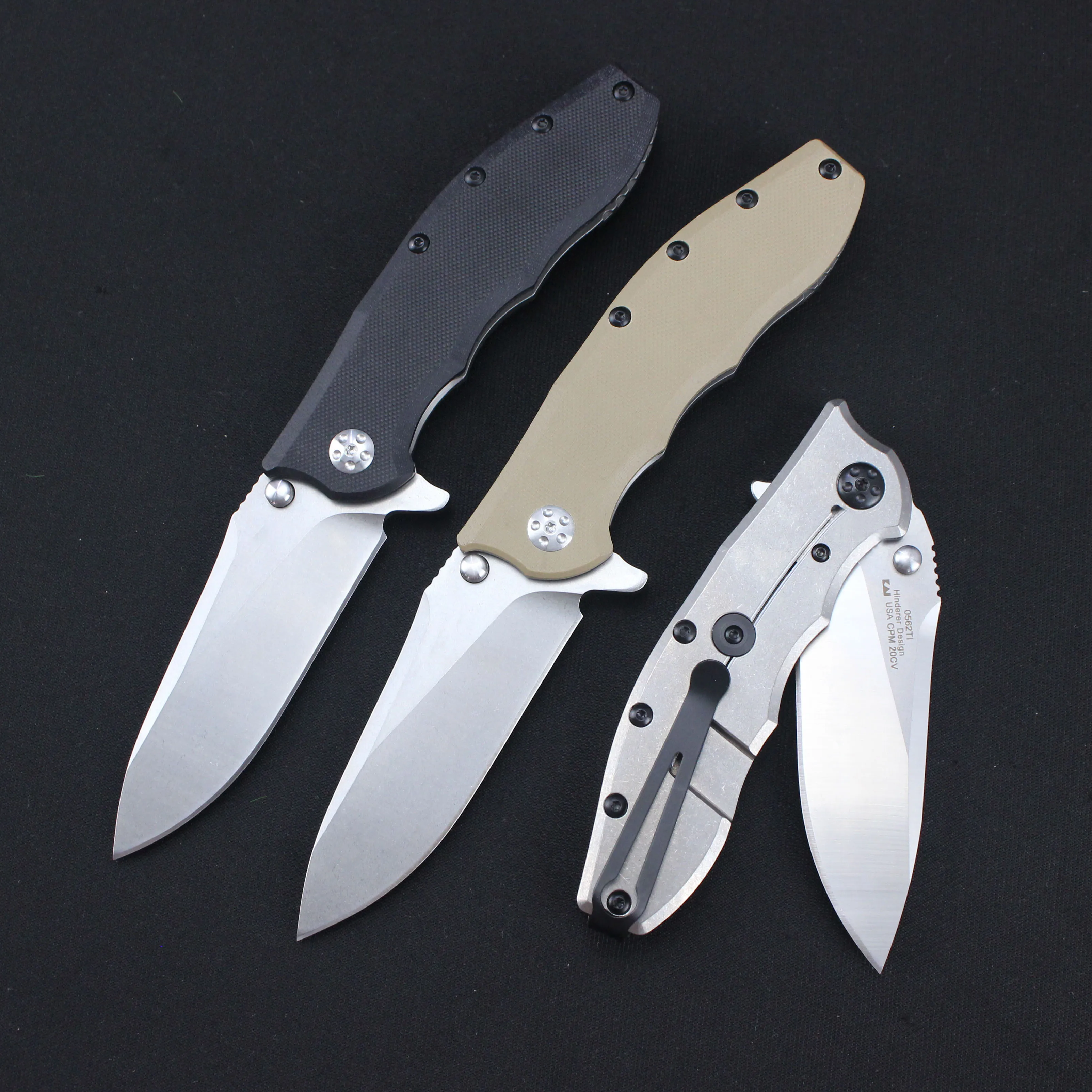 0562 Knife Damascus/CPM20V Blade High hardness Titanium alloy /G10 Handle Bearing Portable Camping Hunting Folding Pocket Knife