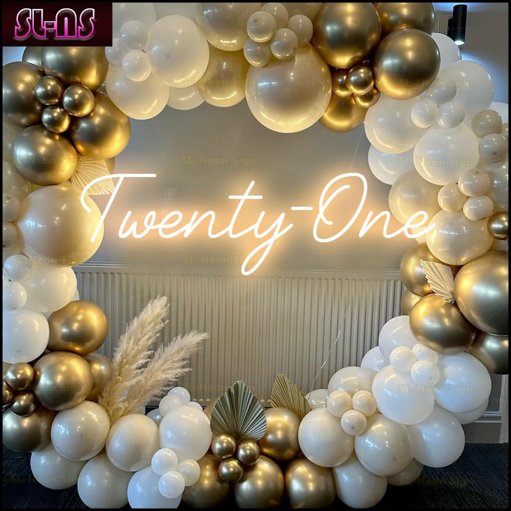 

Twenty One Neon Sign lights 21 Year Old Birthday Decor, LED Light Sign for Happy Birthday Party, Room Yard Home Wall Decor Art