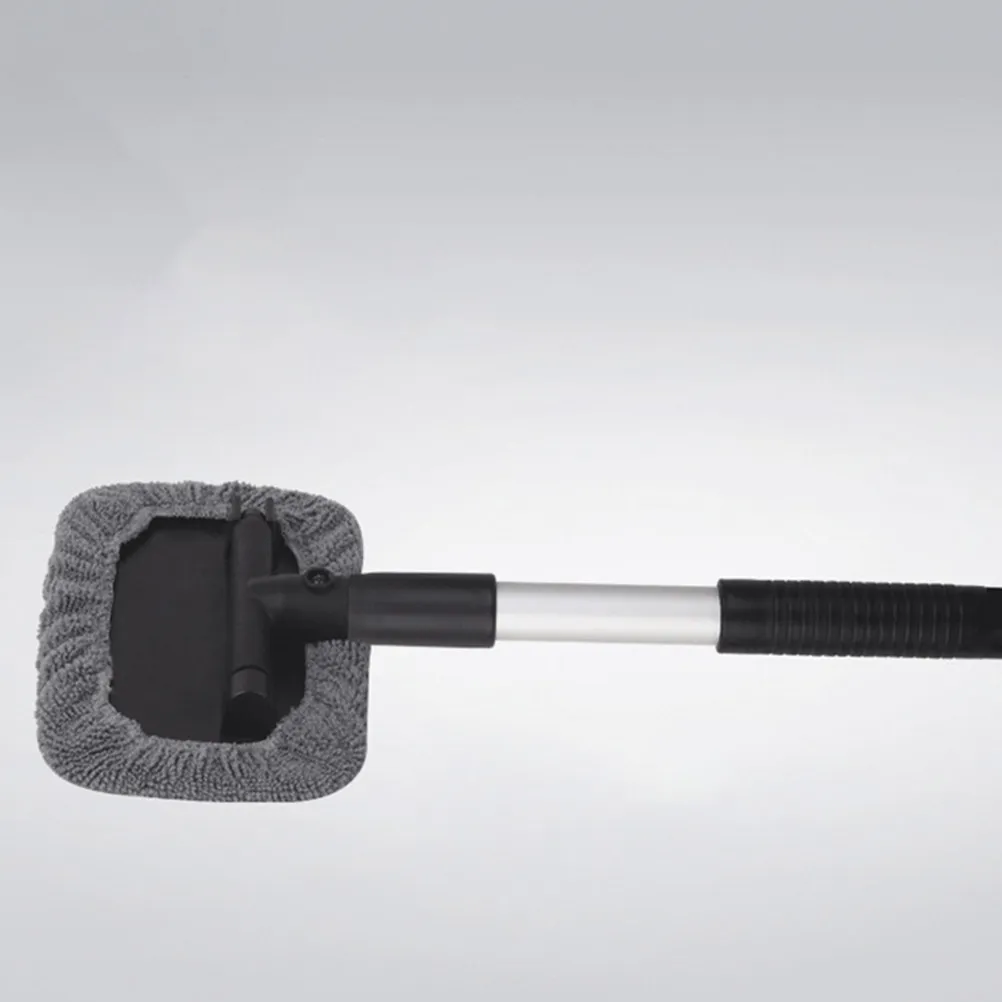 Telescopic Handheld Window Mop Aluminium Rod 180 Degree Rotate Cleaning Head Reusable Microfiber Cover Car Glass Brush Duster