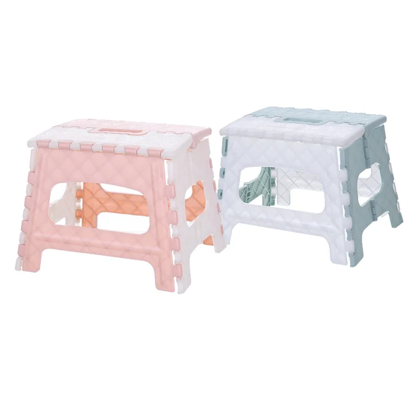 Multifunctional Portable Plastic Folding Stool Outdoor Hiking Fishing Foldable Stool Chair Colorful Children's Stool Stepstool