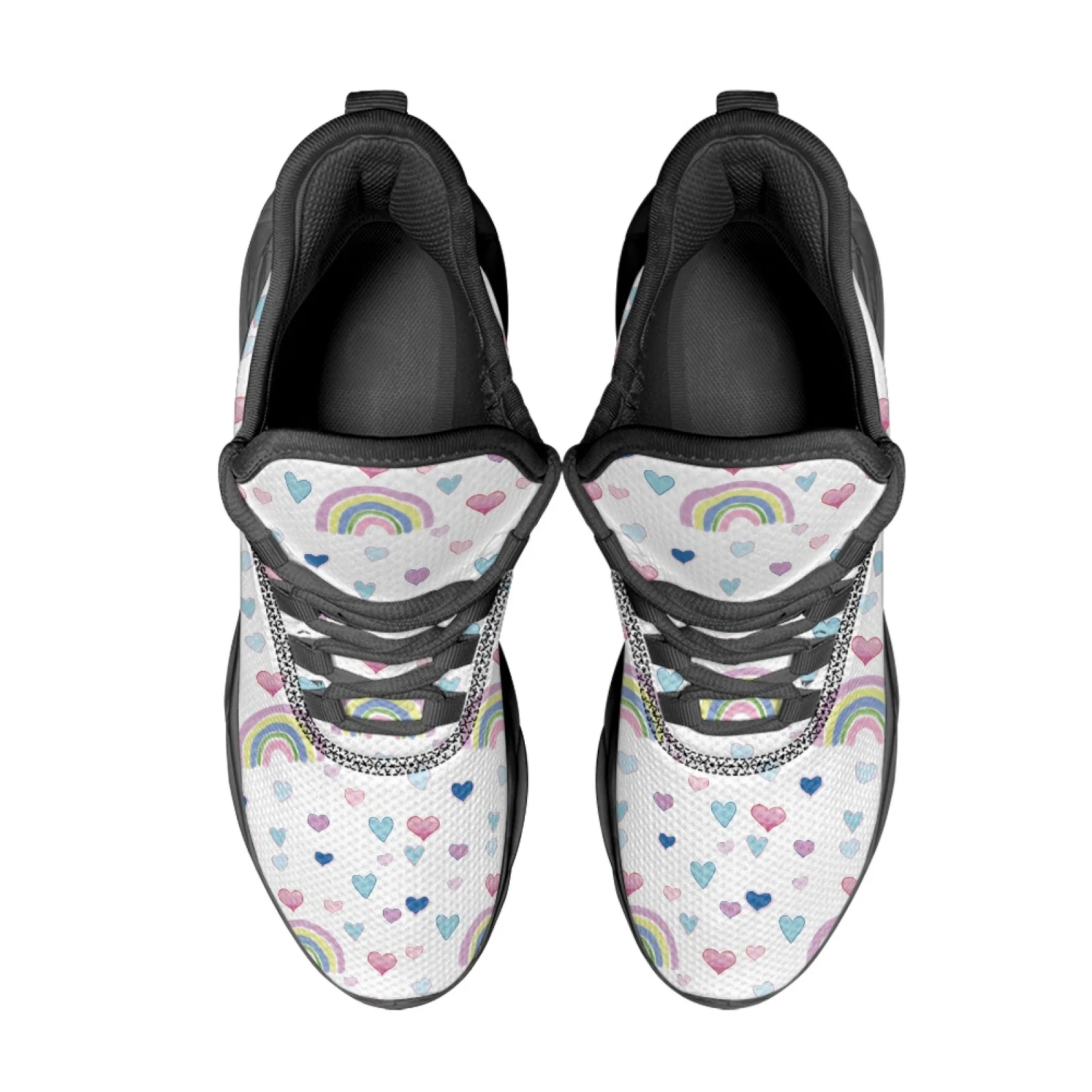 PENSTROLL Heart Rainbow Cover Casual Mens Running Shoes Sports Shoes for Walking Breathable Athletic Trainer