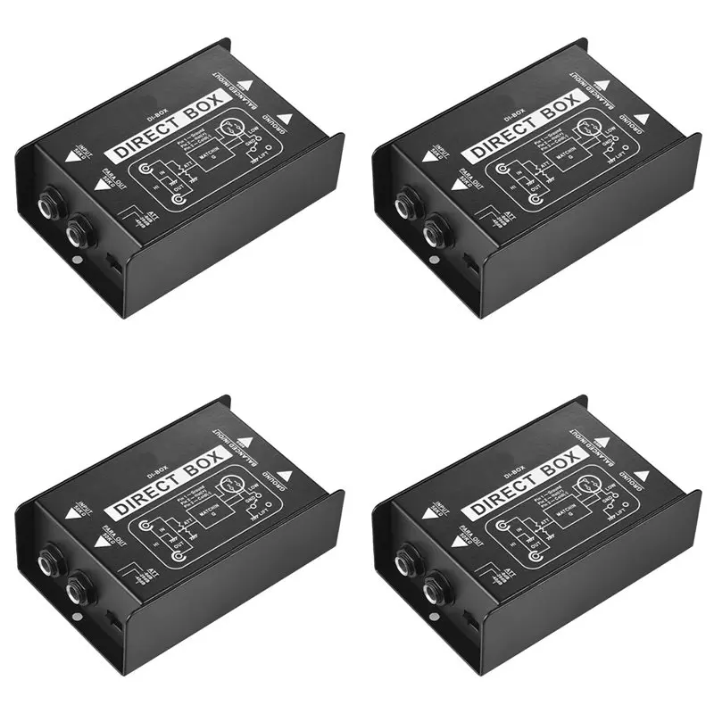 YSS-4X Passive Direct Box Single Channel Passive DI-Box Direct Injection Box Balanced & Unbalance Signal Audio Isolator