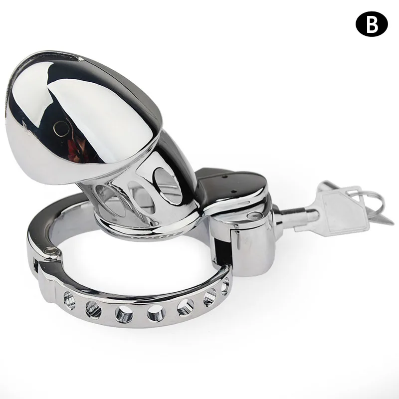 Adjustable Card Ring Metal Chastity Cage Penis Cover Male Chastity Device Cock Lock Bird Bondage Cbt Sex Toys For Men CB6000 view 4
