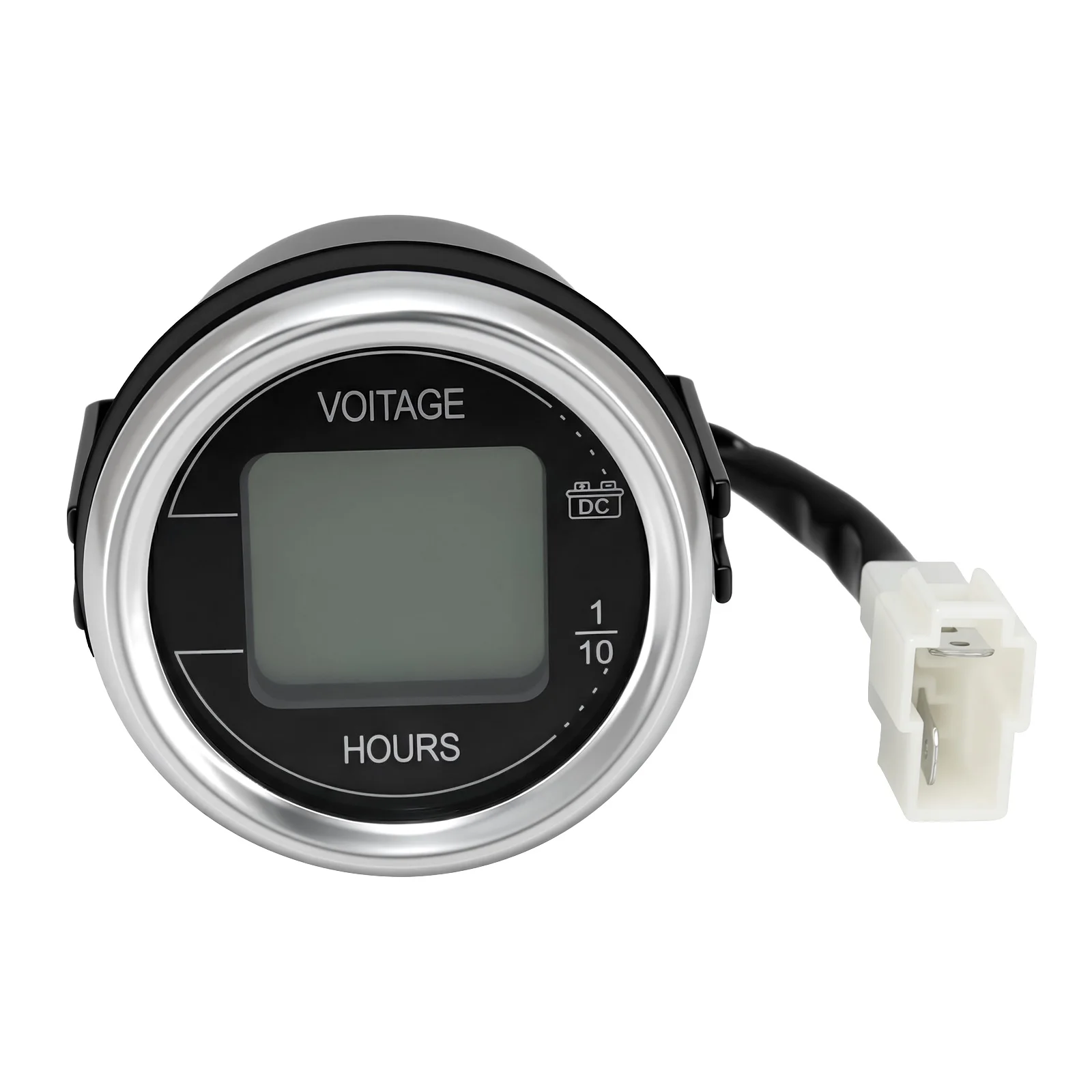 2'' 52MM Auto-Spannungs- und Betriebsstundenzähler mit Dual-Display, LED-Digitalanzeige, Wasserdichtes Voltmeter, Spannungsmesser, Volt-Detektor 12V/24V 2-in-1 – Detail 4