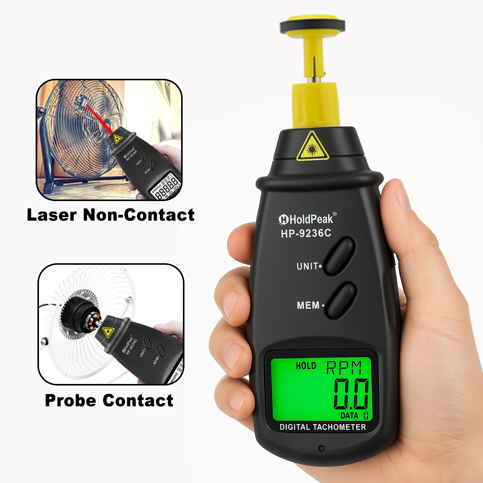 9236C Digital Tachometer Conta - đánh giá và giá Industrial Laser Tachometer