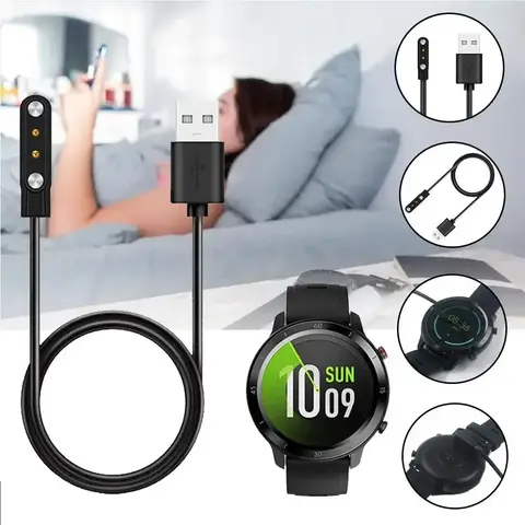 1m Chargers For Ticwatch GTX Smartwatch Portable Fast Charging Dock USB Data Charger Smart Watch Charging Accessories