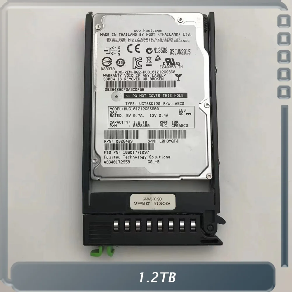 

1.2TB For Fujitsu RX200 RX300 S6 S7 10K 2.5" SAS HUC101212CSS600 Hard Disk