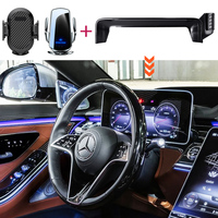 Car Phone Holder For Mercedes-Benz S Class W223 2021 2022 2023 2024 Screen Panel Fixed Base Wireless Charging Phone Holder Car