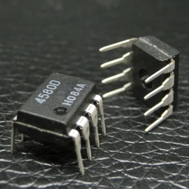 10pcs Brand New Original Imported Direct Plug JRC4580D Dual-Channel Op-Amp Chip NJM4580D DIP-8