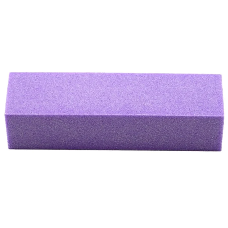 

A64K 100X Buffing Sanding Buffer Block Files Acrylic Pedicure Manicure Nail Art Tips (Color: Purple)