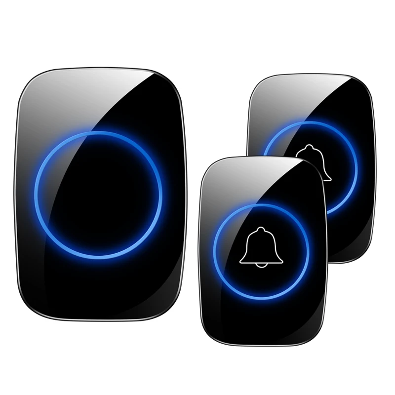 Home Welcome Doorbell Intelligente kabellose Türklingel, wasserdicht, 150 m Fernbedienung, EU AU UK US-Stecker, intelligente Türklingel ohne Batterie