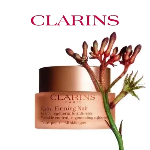 Clarins Extra Reafirmante Nuit Control de Rugas, Crema Sedosa Noche Regenerador 50ml, para Todo Tipo de Piel, SkinCares Originales