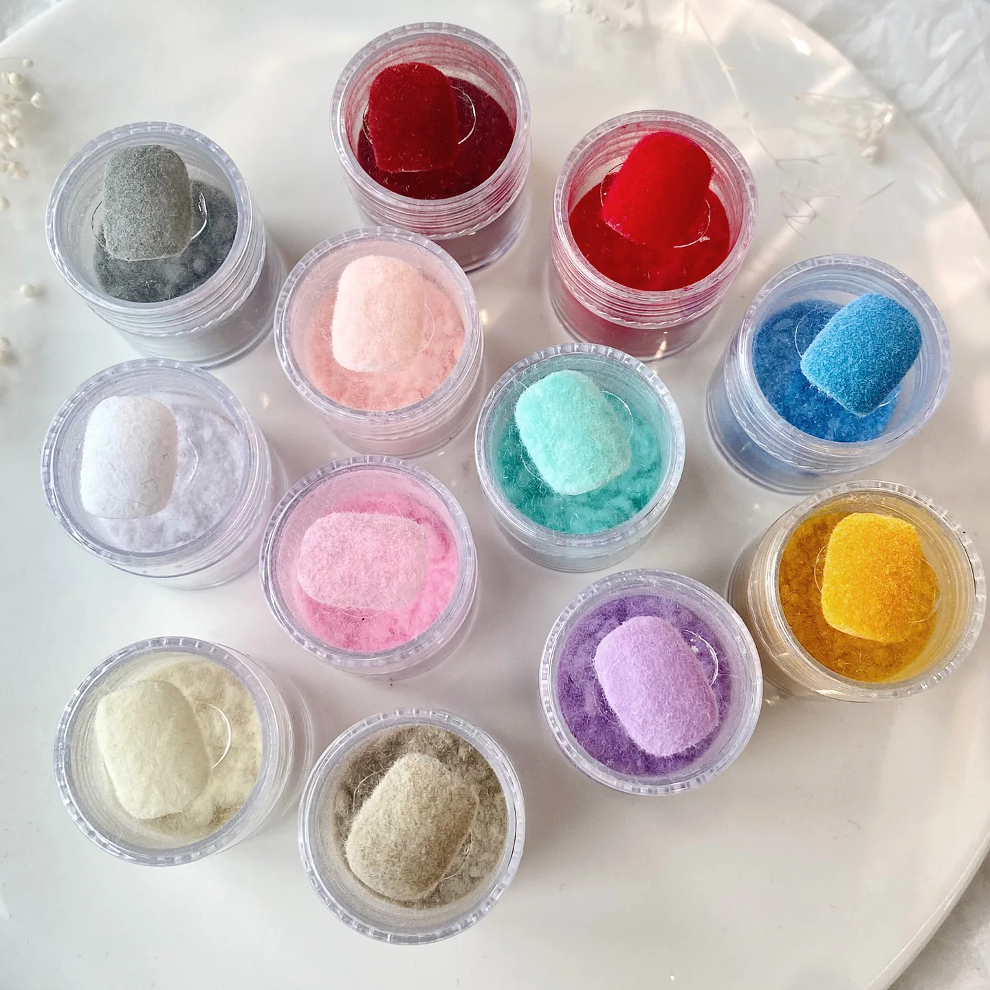 TSZS 2025 12 colori caramelle colore polvere di velluto per unghie inverno carino INS blu rosa velluto polvere per unghie salone di arte del chiodo fai da te