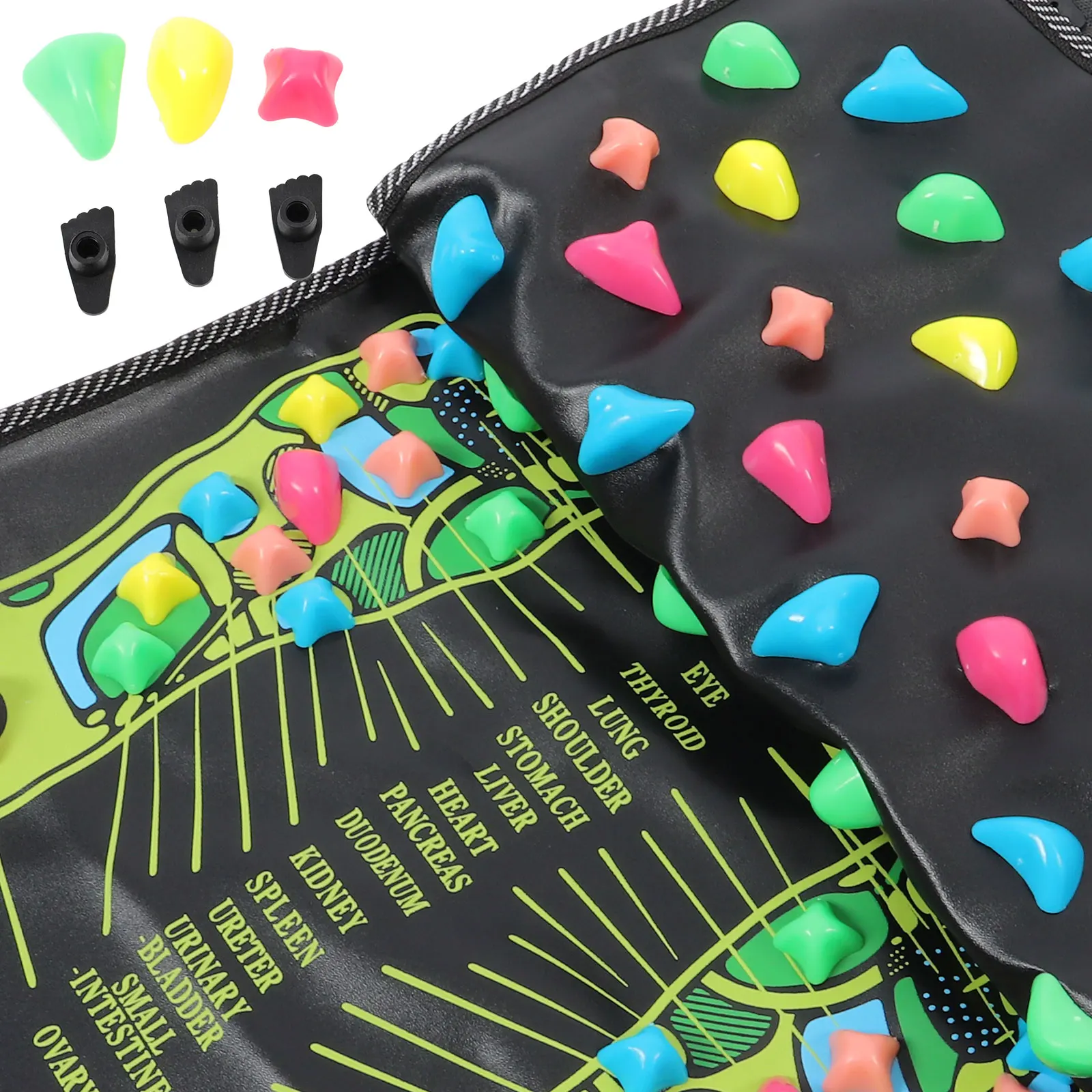 

Cobblestone Massage Cushion PP Plastic Non-Slip Detachable Stones Home Use Durable Ground for Foot Reflexology for Home
