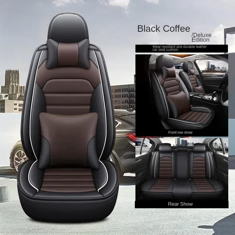 Universal Style Full Coverage Car Seat Cover for Kia Soul A3 A8L Audi Q3 Sportback BMW X3 F25 X1 E84 Car Accessories Pu Leather