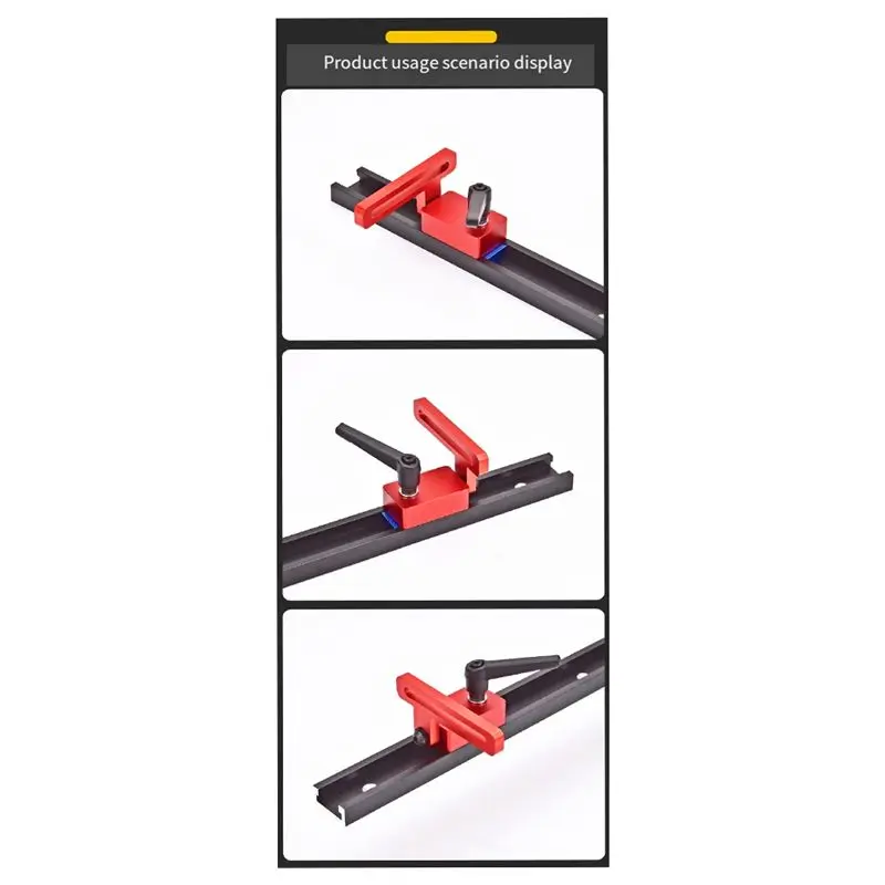 

ABKW-Woodworking 30 Type Slide Limiter Slide Rail Block Woodworking Table DIY Track Positioner Woodworking Auxiliary Tools