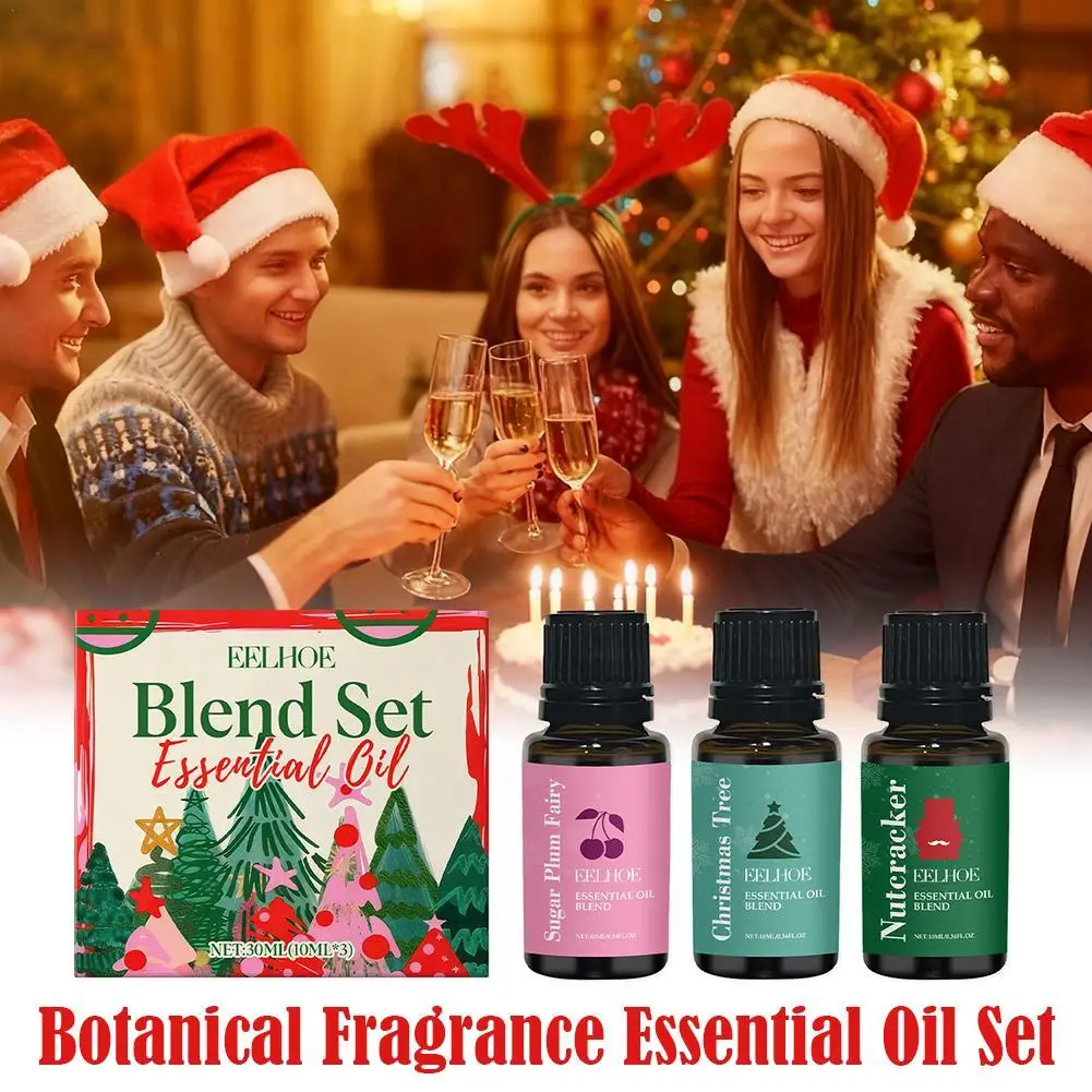 

Набор рождественских волшебных эфирных масел Plant Therapy — 3 x 10 мл праздничных ароматерапии для домашней ароматерапии, подарочный набор праздничного настроения