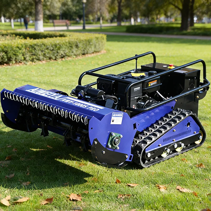 

Customized Remote control 800 1000mm robot lawn mower, flail lawn mower, track type lawn mower