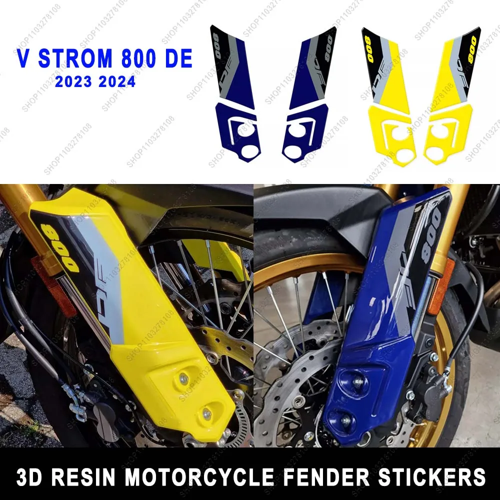 

800 DE Sticker Motorcycle Accessories 3D Resin Sticker For Suzuki V Strom 800 DE 2023 2024 Non-slip Mudguard Paint Sticker