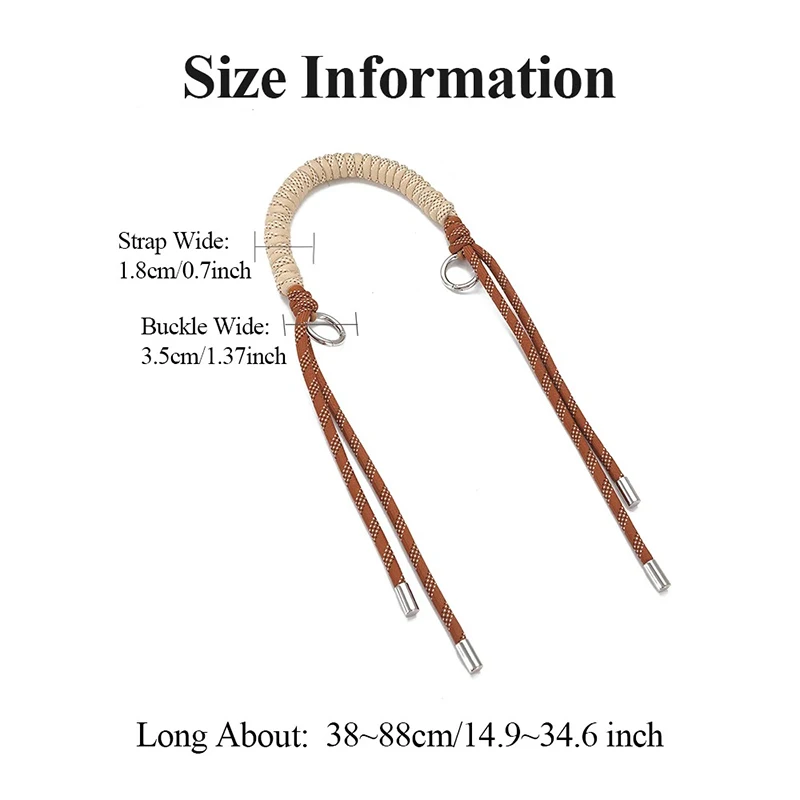 EverToner Women Hand Bag Strap For Ev-lyne Bag Woven Armpit Bags Strap Transformation Bags Accessories Short Strap