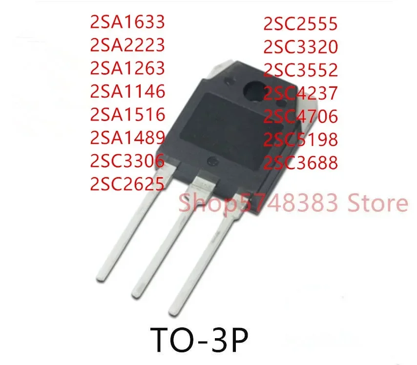 

10PCS 2SA1633 2SA2223 2SA1263 2SA1146 2SA1516 2SA1489 2SC3306 2SC2625 2SC2555 2SC3320 2SC3552 2SC4237 2SC4706 2SC5198 2SC3688