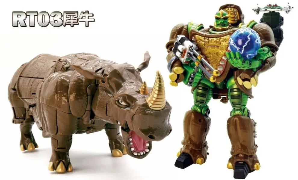 Em estoque transformando brinquedos obra-prima ko MP-59 rinocerontex ko mp59 figuras de ação brinquedo presente coleção hobby rt03