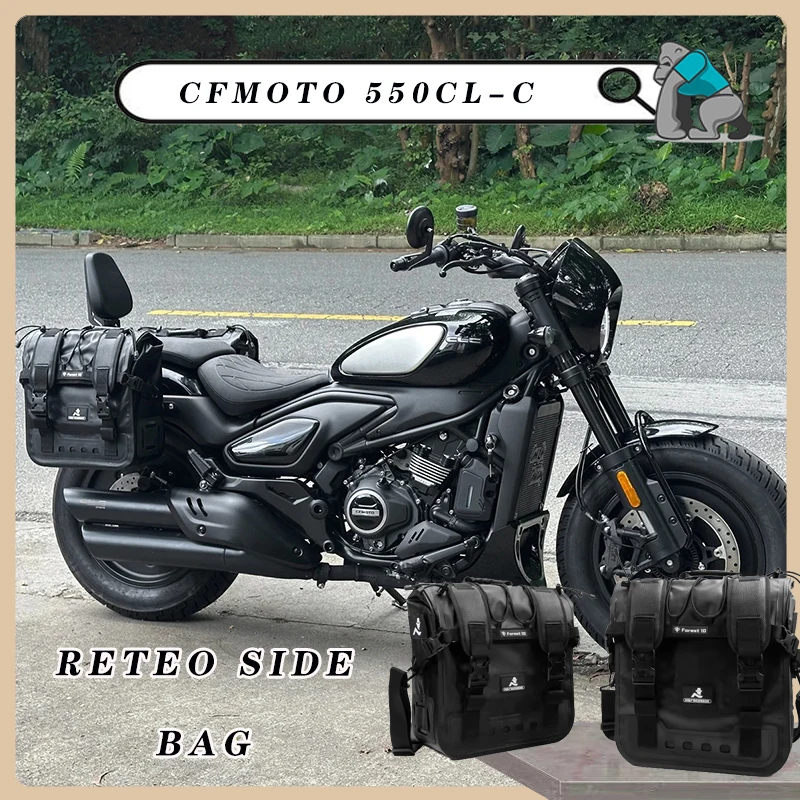 Motorcycle Tail Bag Travel Luggage Side Bags Moto Rack Trunk Back Seat Bag with Shoulder Straps Backpack For CFMOTO 550CL-C
