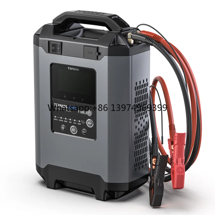 T90A Programming Voltage Stabilizer 24 Volt 30 Amp12V 24V Car Lithium 9-Step Smart Battery Charger for Professional Users