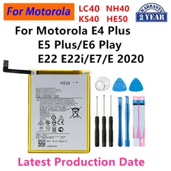 Battery HE50 KS40 NH40 LC40 For Motorola Moto E4 E5 PLUS  XT1774 XT1776 E6 Play E22 E22i E7  E 2020 XT2052 Phone Batteries+Tools