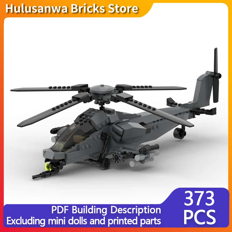 

Military Attack Helicopter Model MOC Building Bricks War Equipment Modular Technology Gifts Holiday Assemble Children Toys Suit