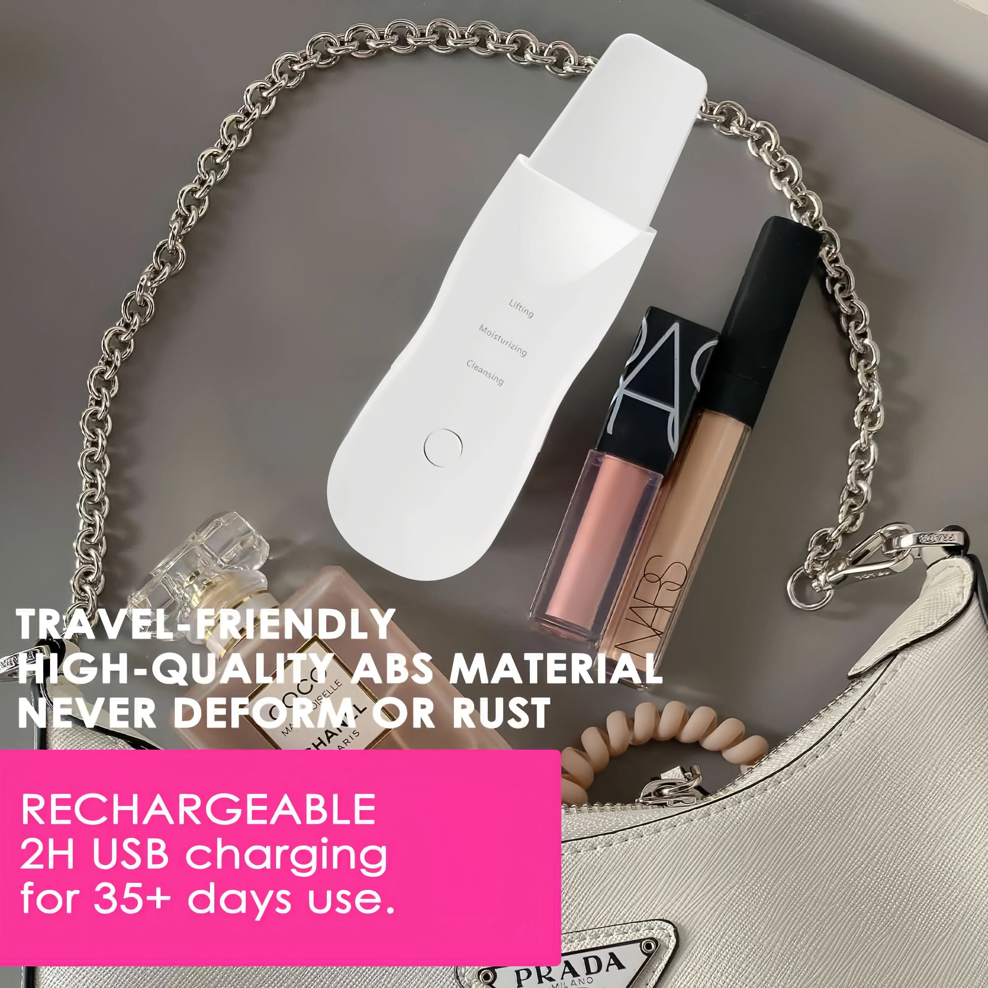 الجلد الغسيل العميق يهتز منظف للوجه مجرفة ملعقة لا بالموجات فوق الصوتية الوجه الغسيل المسام الأنظف مجرفة الوجه مدلك