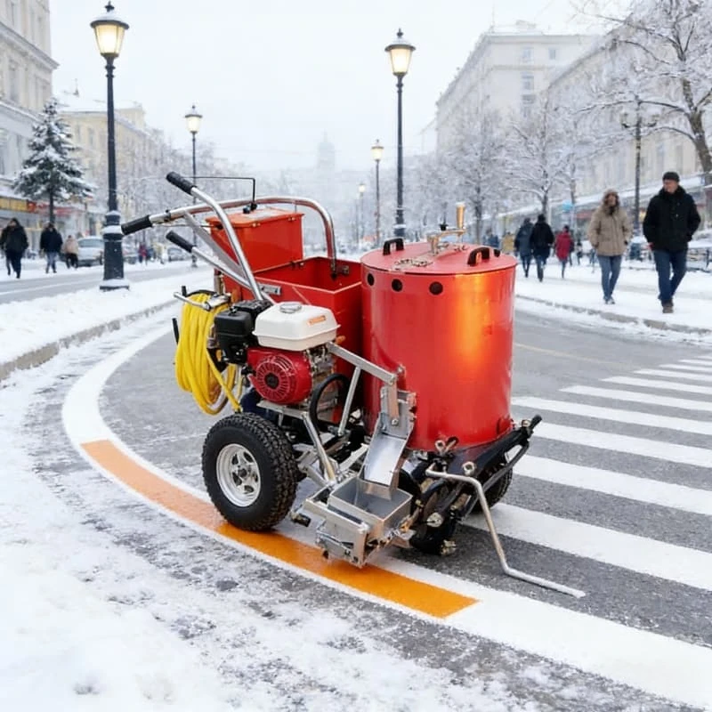 

Factory Price Hand Push Cold Spray Applicator Road Marking Machine Underground Garage Crossing Road Marking Spray Paint Machine