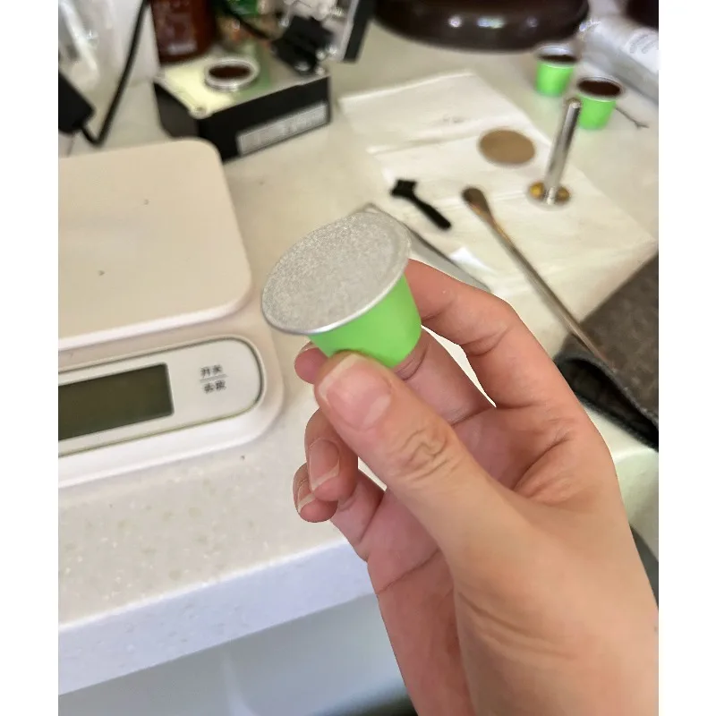 DIY Coffee Capsule Sealing Machine with Aluminum Foil Empty Shell for Nespresso S1 Heat Seal