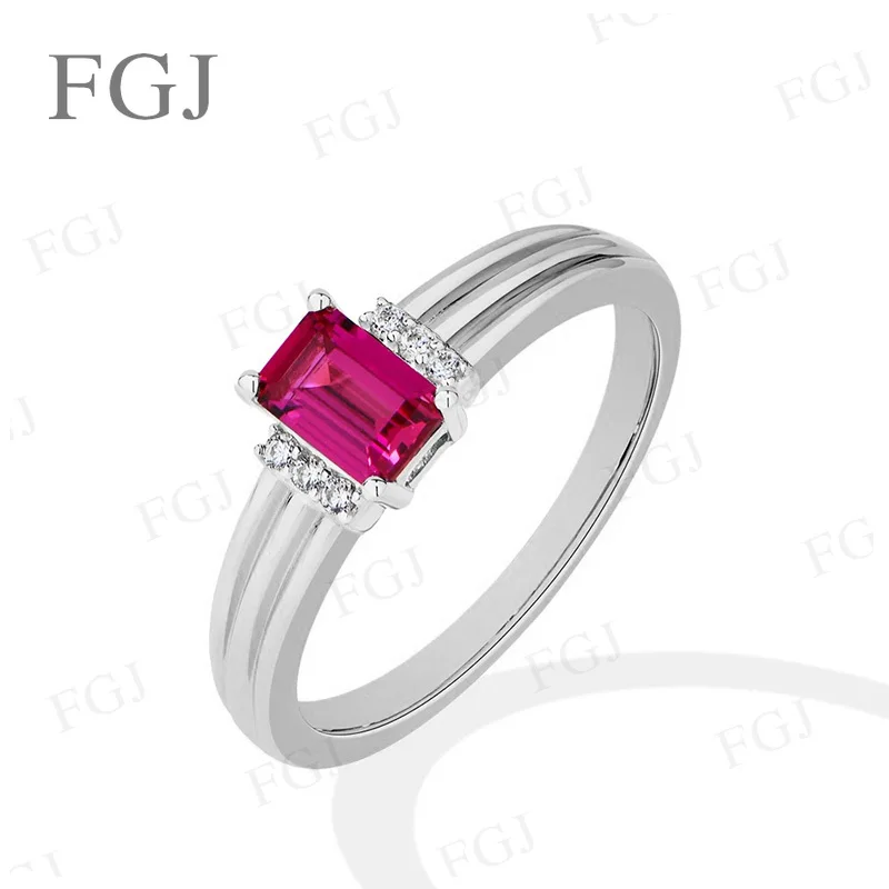 1ct Moissanit/Laborgezüchteter Edelstein-Ring im Smaragdschliff aus 925 Sterling Silber, Hochwertige Damenschmuck-Accessoires und Geschenke – Detail 6