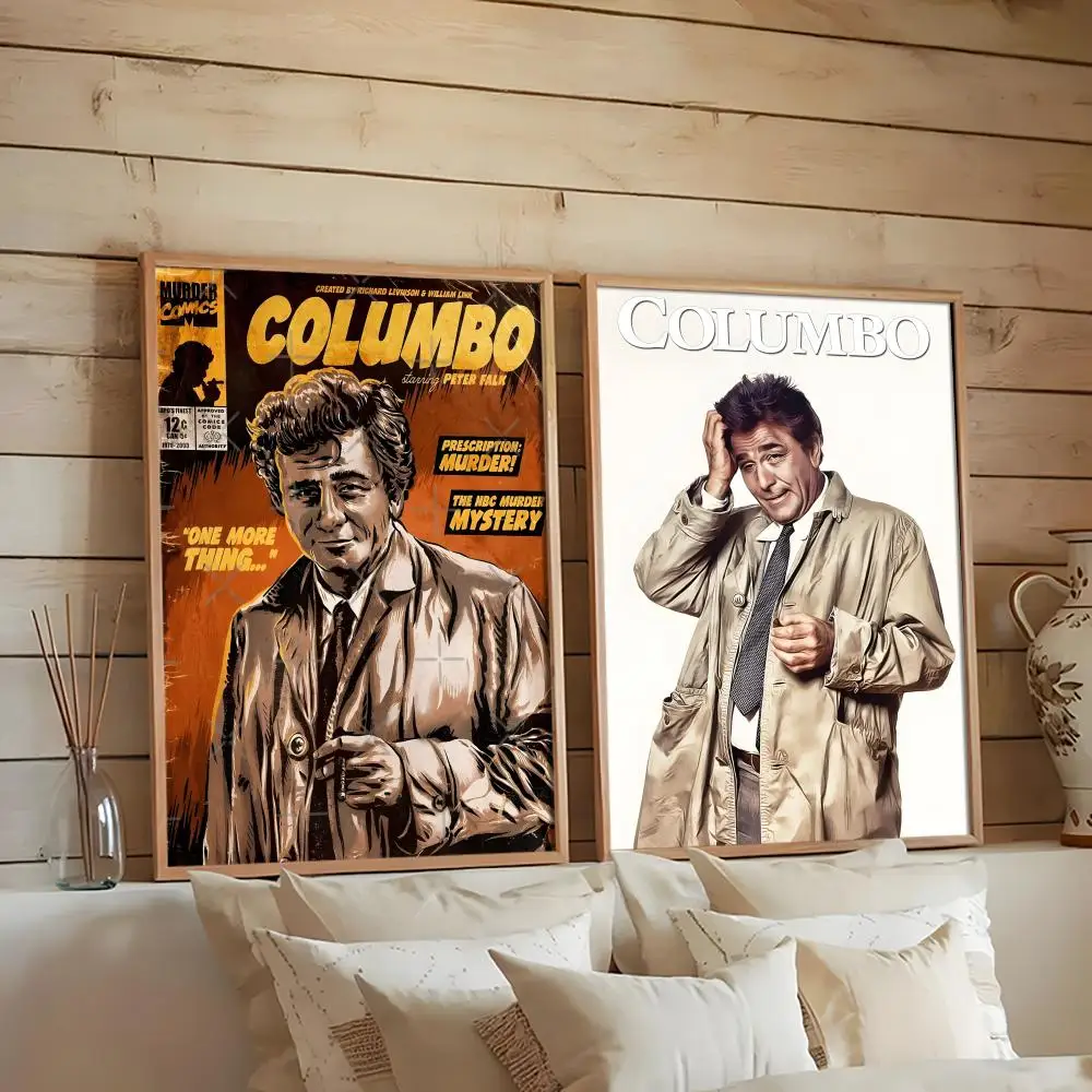 ملصق تلفزيون كولومبو عالي الدقة من مادة PVC ذاتي اللصق - مقاوم للماء وقابل لإعادة الاستخدام للمنزل والمكتب والمقهى