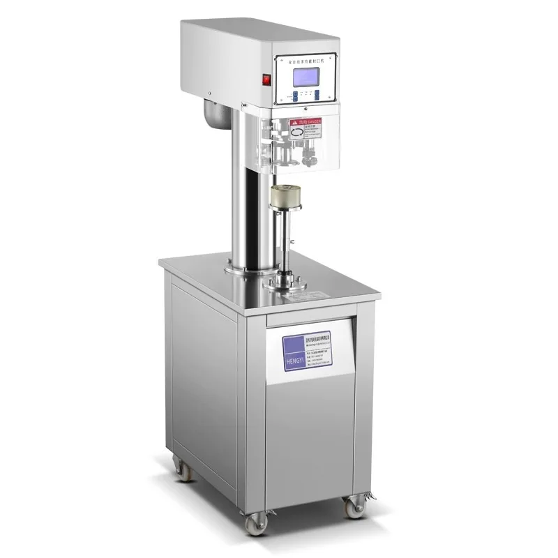 Automatic stainless steel can sealing machine tin cans, aluminum , plastic , paper cans, lidping machine, sealing,