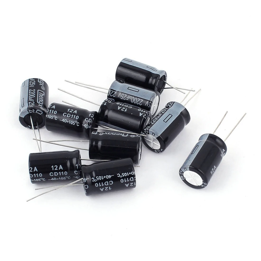 A10Z-10Pcs 25V 2200UF Through Hole Aluminium Electrolytic Capacitor