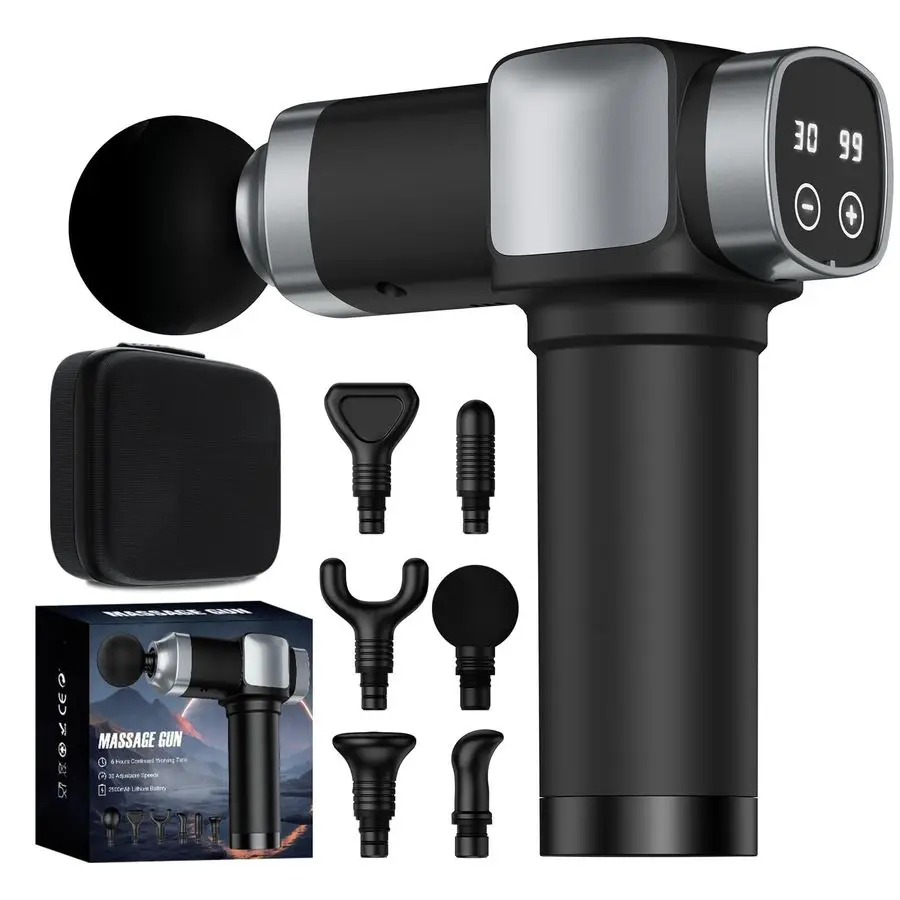 

Gun, Deep Tissue Massage Gun for Pain Relief, Handheld Electric Muscle Back Massager, Super Quiet Percussion Electric Massager w