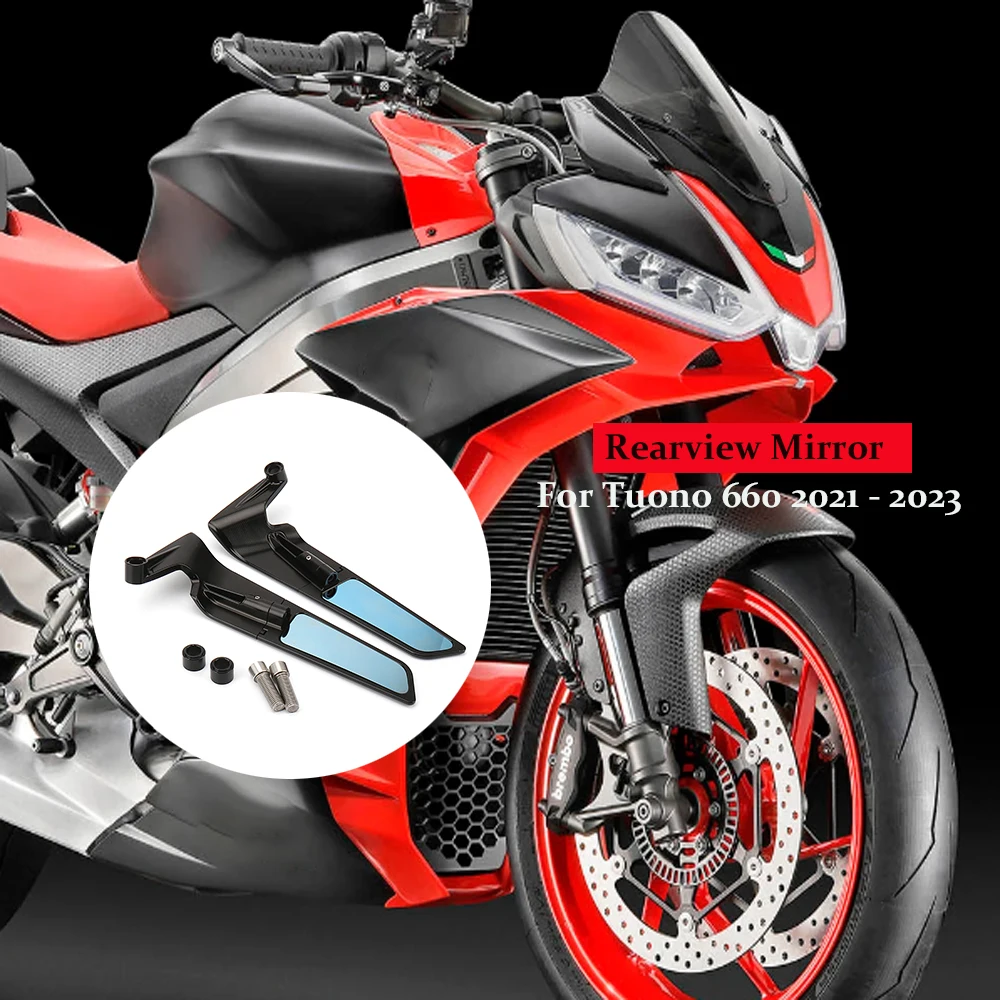 

For Aprilia Tuono 660 2021 - 2023 TUONO 660 Factory 2022 2023 Motorcycle Aluminium Wind Wing Adjustable Rotating Rearview Mirror