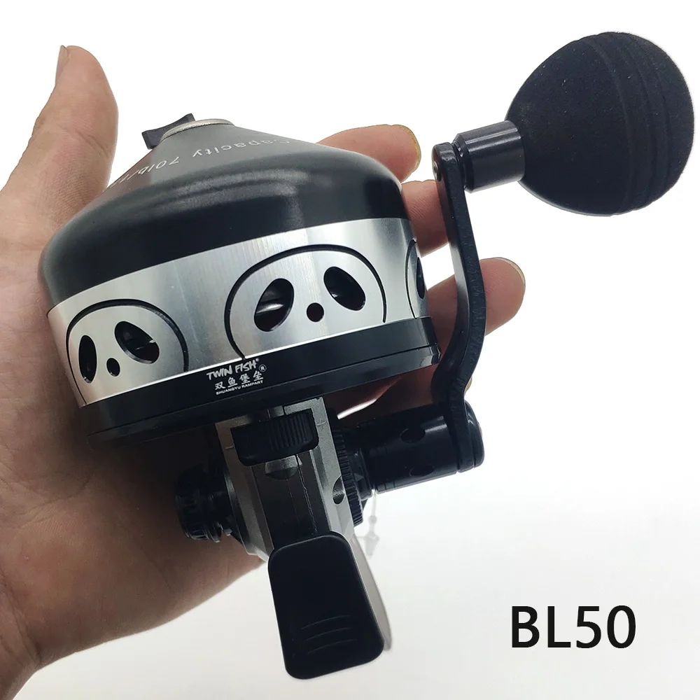 Carrete Spincast BL50 Bobina Metálica Cerrada Línea PE Trenzada Roja - imagen 3