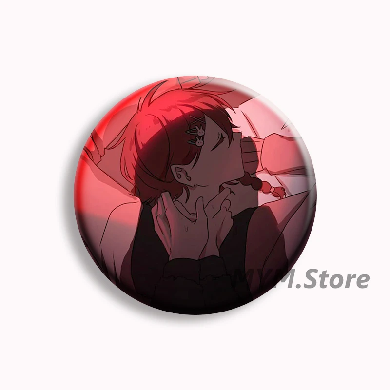 Hot Game Zeno Remake Anime Button Pin Maeno Aki Tsugino Haru Fanart Brooch Badge Bag Decor Jewelry Fans Gamer Collect Gifts