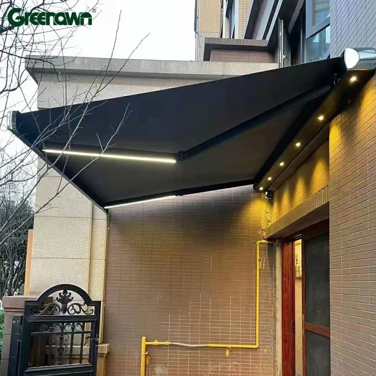 

Outdoor Waterproof Awning Garden and Patio Electric Retractable Cassette Awning for Sale Aluminum Alloy Modern Outdoor Furniture