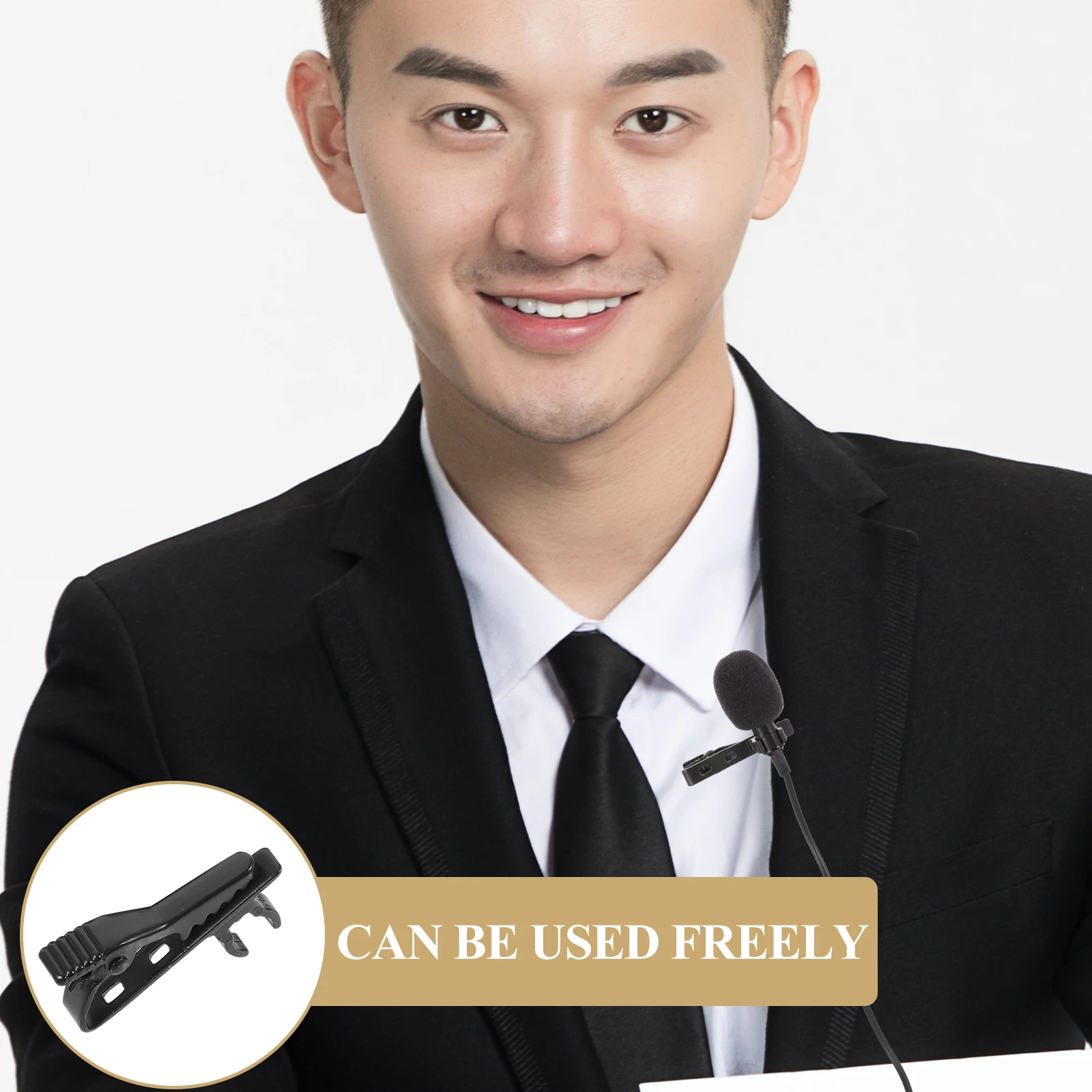 

10Pcs Microphone Lapel Clip Iron Mini Lavalier Clip Lightweight Compact for Karaoke Voice Recording Video Conference