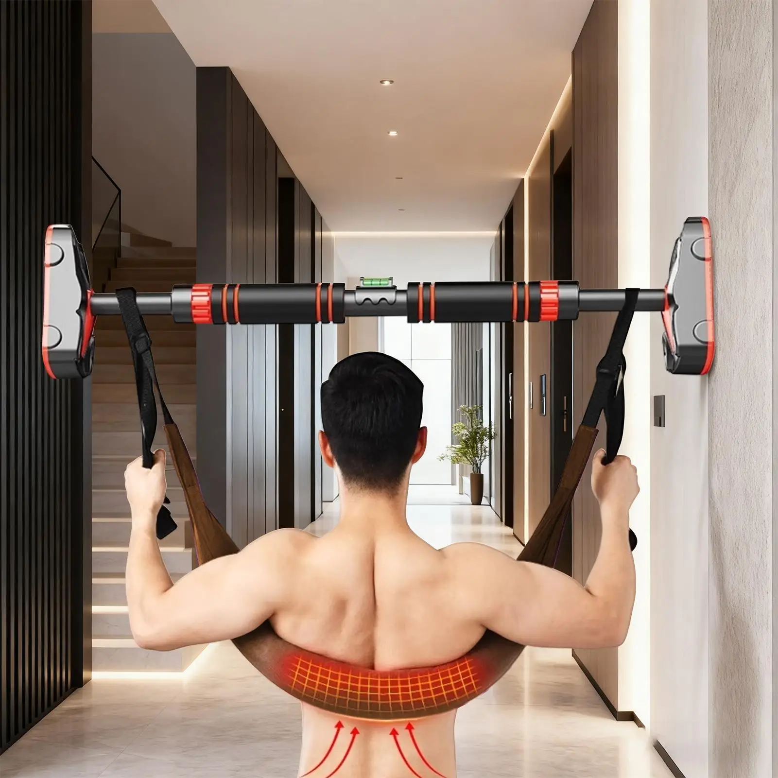 Lumbar Traction Device Portable Lumbar Traction Equipment Spinal Back Stretcher Belt For Men Women Youth Teens Seniors Athletes