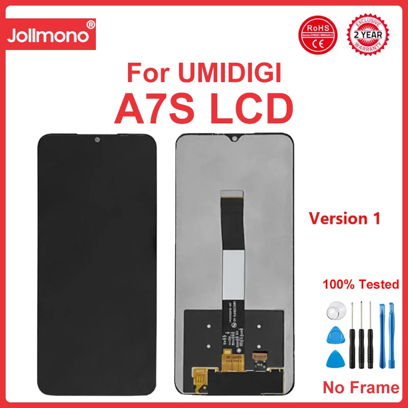 100% Tested  Tested For UMIDIGI A7S display LCD +Touch Screen Digitizer Assembly Replacement UMI A7S Display